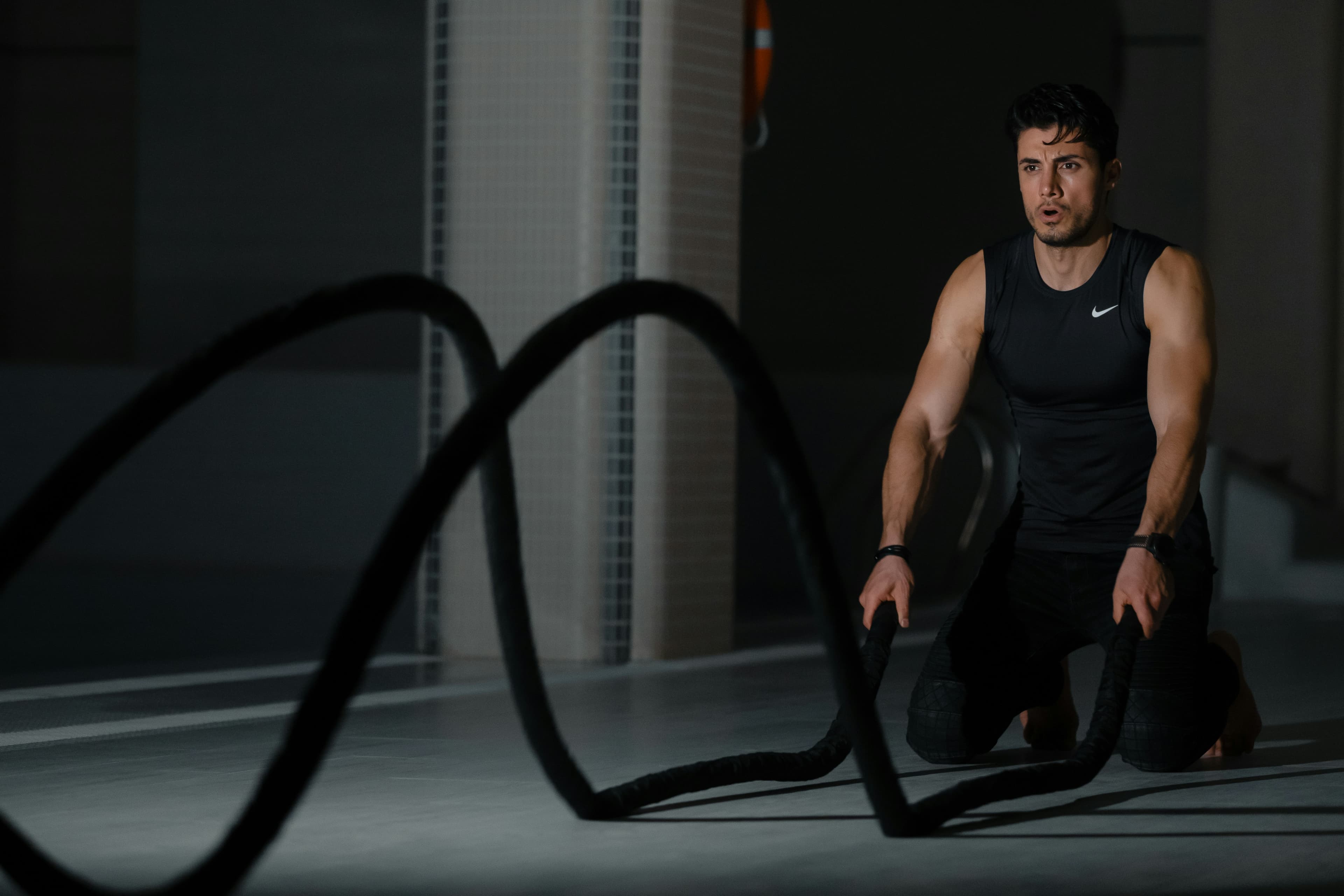 sport men in the gym